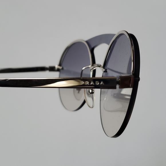 Prada Round Sunglasses in Gray/Silver - Picture 6 of 14